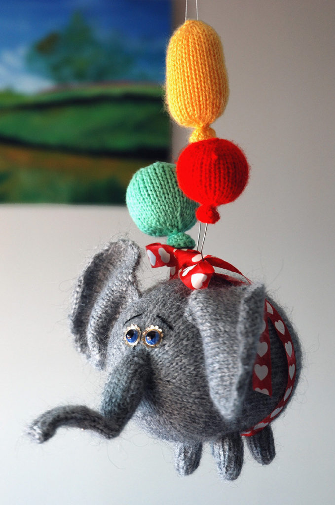 Knitting Pattern for Flying Elephant Toy