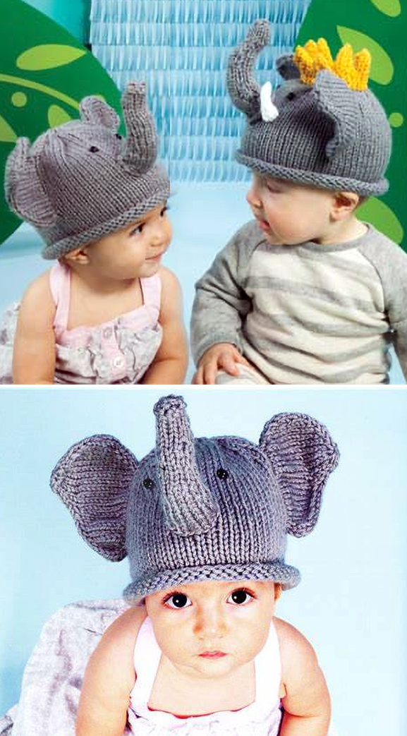 Free Knitting Pattern for Elephant Hat