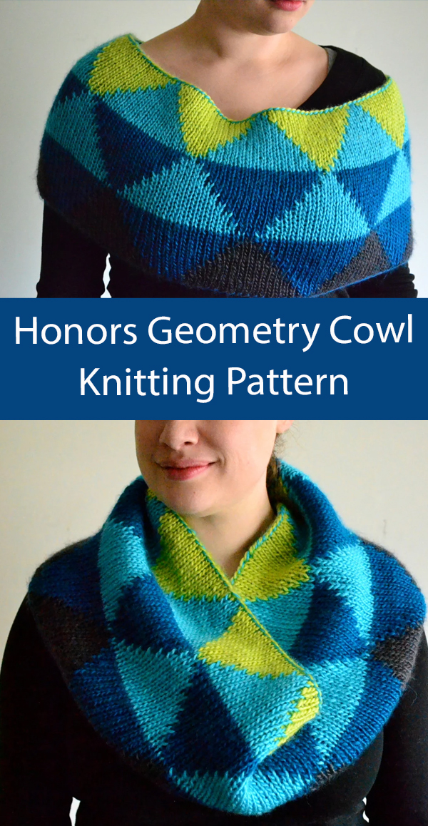 Cowl Knitting Pattern Honors Geometry Cowl