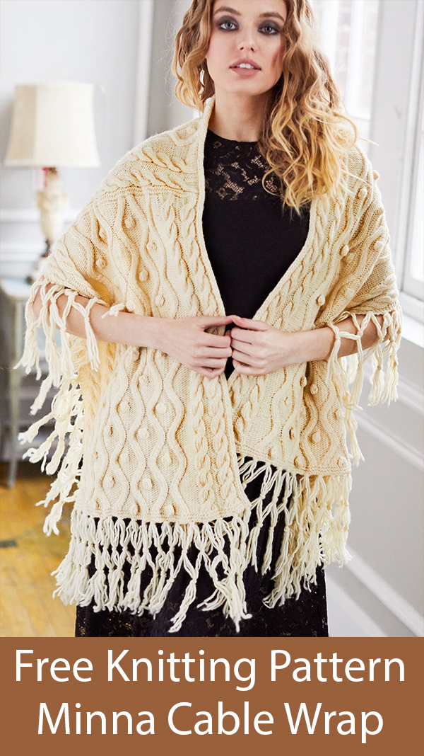 Free Knitting Pattern for Minna Wrap