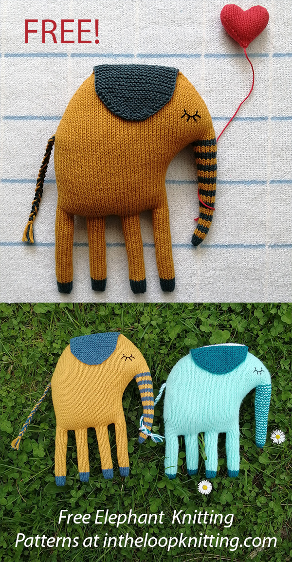 Free Elephant Knitting Pattern Mr. Ruesselo The Elephant