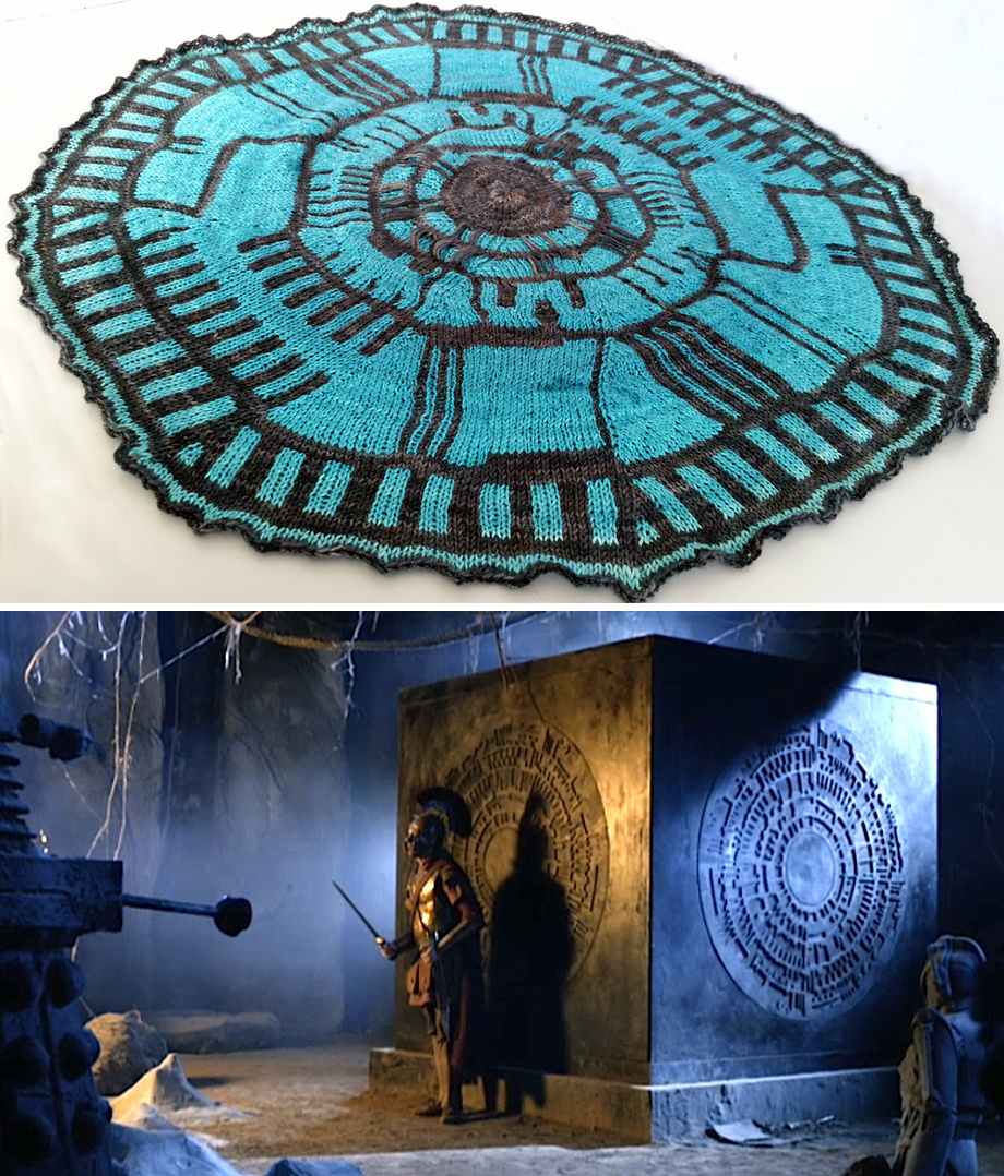 Free Knitting Pattern for Doctor Who Pandorica Shawl