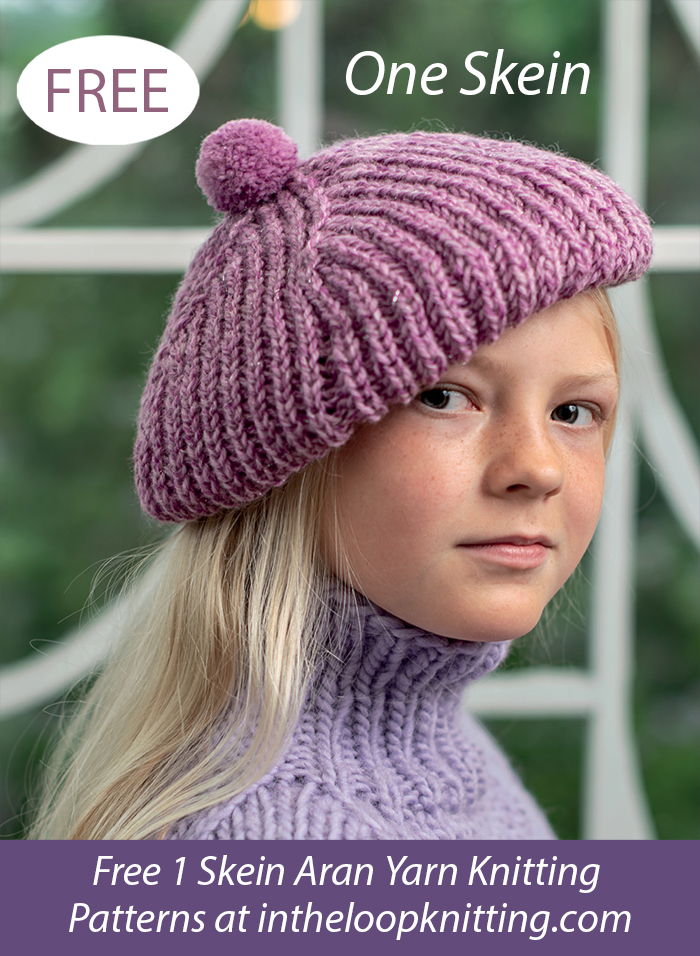 Free One Skein Peppi Beret Hat Knitting Pattern