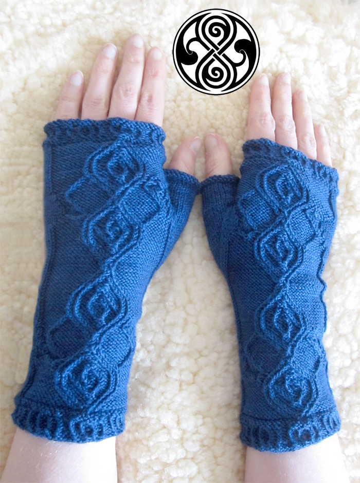 Free Knitting Pattern for Gallifrey Mitts