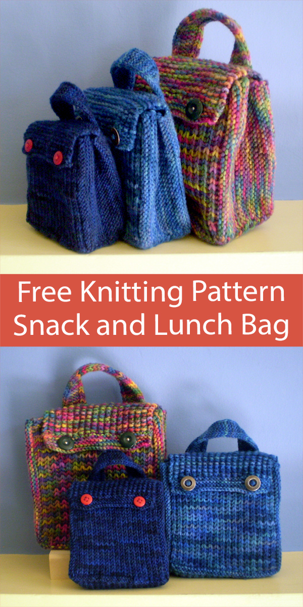 Free Knitting Pattern Snack and Lunch Bag