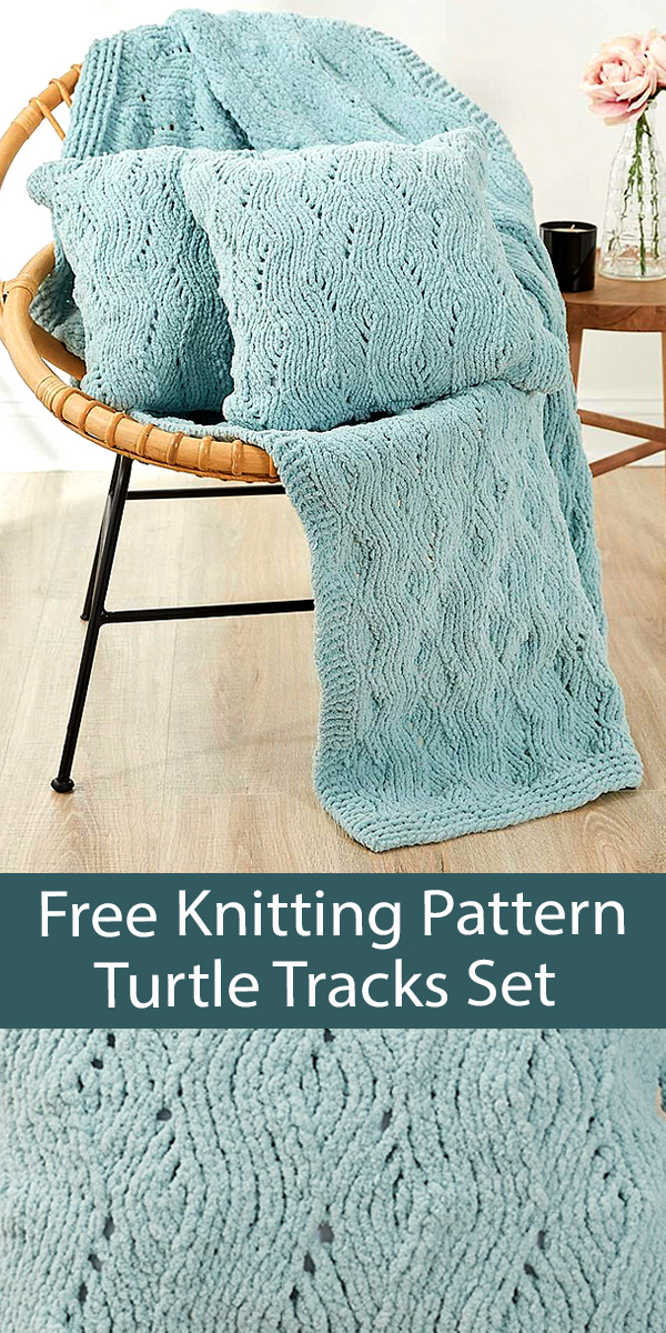 Free Blanket Knitting Pattern Turtle Tracks Blanket and Pillow