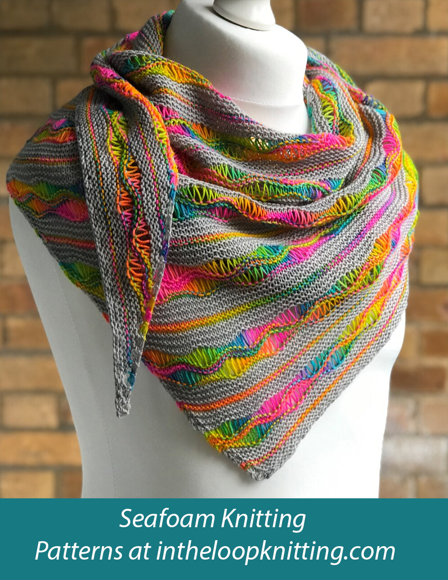 Wavemaker Shawl Knitting Pattern Knit Flat