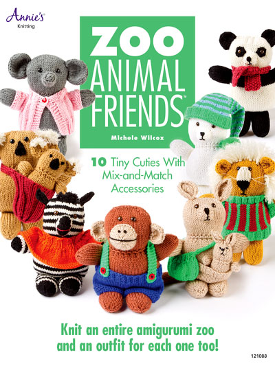 Knitting pattern book for Zoo Animal Friends