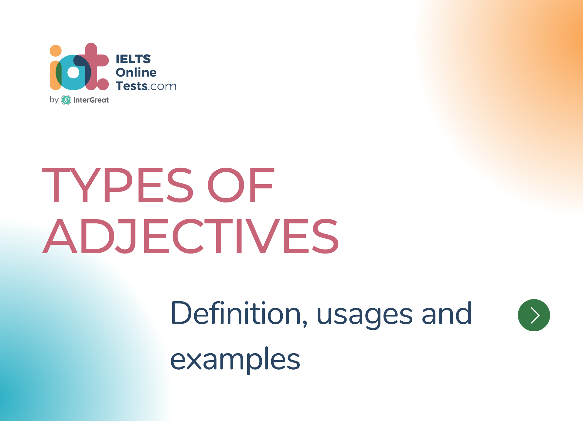 Types of Adjectives | IELTS Online Tests