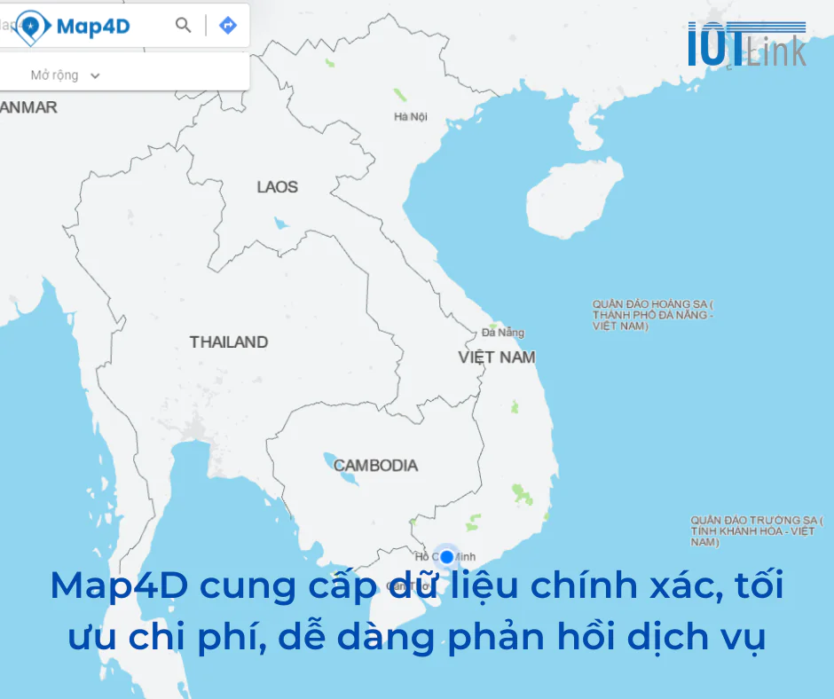 Bản đồ Việt Nam Map4d cung cấp dữ liệu chính xác, tối ưu chi phí, dễ dàng phản hồi dịch vụ