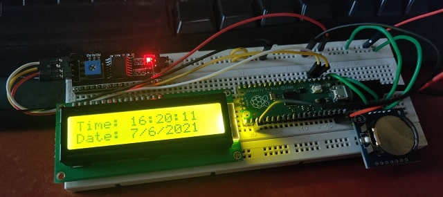 DIY Digital clock with RTC DS1307 and Raspberry Pi PICO