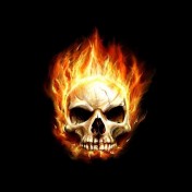 Flaming Skull iPad Wallpaper