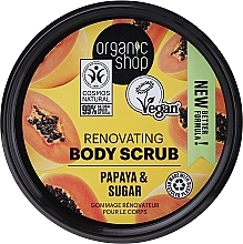 Scrub do ciała Papaja i cukier Organic Shop Papaya & Sugar Body Scrub