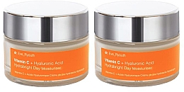 Zestaw Nawilżający krem ​​do twarzy na dzień Dr. Eve_Ryouth Vitamin C + Hyaluronic Acid Hydrabright Day Moisturiser (cr/2x50ml)