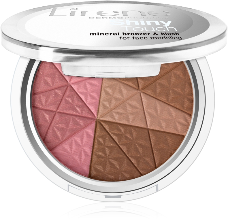 Mineralny bronzer z różem modelujący owal twarzy - Lirene Shiny Touch Mineral Bronzer & Blush