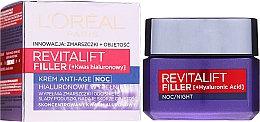 Przeciwstarzeniowy krem na noc Hialuronowe wypełnienie L'Oreal Paris Revitalift Filler Hyaluronic Acid Night Cream