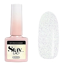 Top do lakieru hybrydowego StayLAC UV Gel Polish Green Shimmer Top