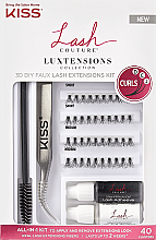 Kiss Lash Couture Luxtensions 3D (lashes 40 szt. + adhesive 2 g + remover 2 g + applicator + spoolie) Zestaw