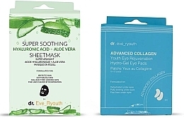 Zestaw Dr. Eve_Ryouth Super Soothing + Advanced Collagen (f/mask/3pcs+eye/patch/5pcs)