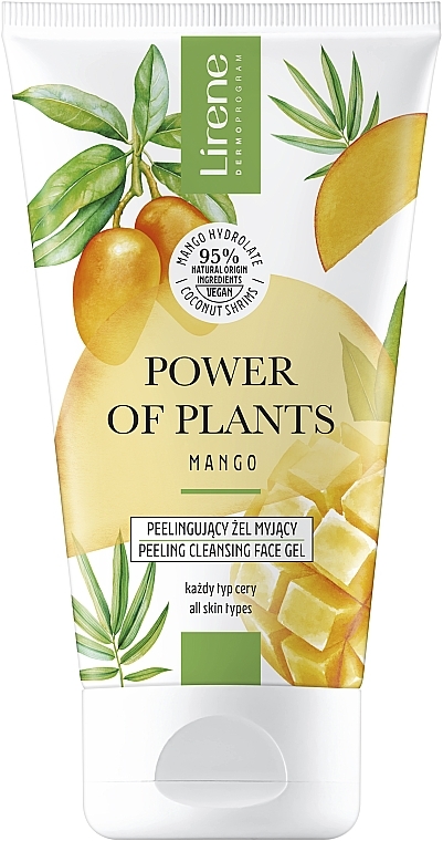 Peelingujący żel myjący - Lirene Power Of Plants Mango Peeling Cleansing Face Gel 