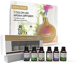 Zestaw Dr. Eve_Ryouth 7 Color LED Aroma Diffuser + Essential Oil Set (ess/oil/6x10ml + diffuser/1pc)