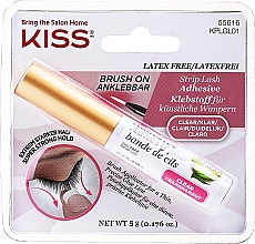 Kiss Strip Lash Adhesive Clear Super Strong Hold Klej do rzęs z pędzelkiem