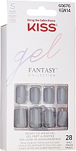 Żelowe paznokcie ze zdobieniem, 28 szt. Kiss Gel Fantasy Ready To Wear Gel