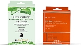 Zestaw Dr. Eve_Ryouth Super Soothing + 24K Gold + Antioxidant (f/mask/3pcs+eye/patch/5pcs)