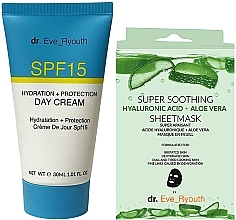 Zestaw Dr. Eve_Ryouth Sunshield & Soothe Set (cr/30 ml + mask/3x36 g)