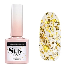 Top do lakieru hybrydowego StayLAC UV Gel Polish Golden Sparkle Top