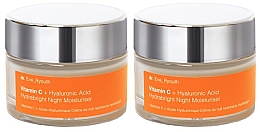 Zestaw Krem nawilżający do twarzy na noc Dr. Eve_Ryouth Vitamin C + Hyaluronic Acid Hydrabright Night Moisturiser (cr/2x50ml)