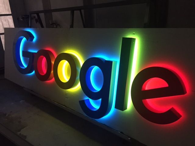 LED Google Sign - Custom Reverse Channel Signs & Letters