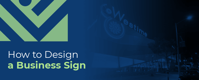 how to design a business sign