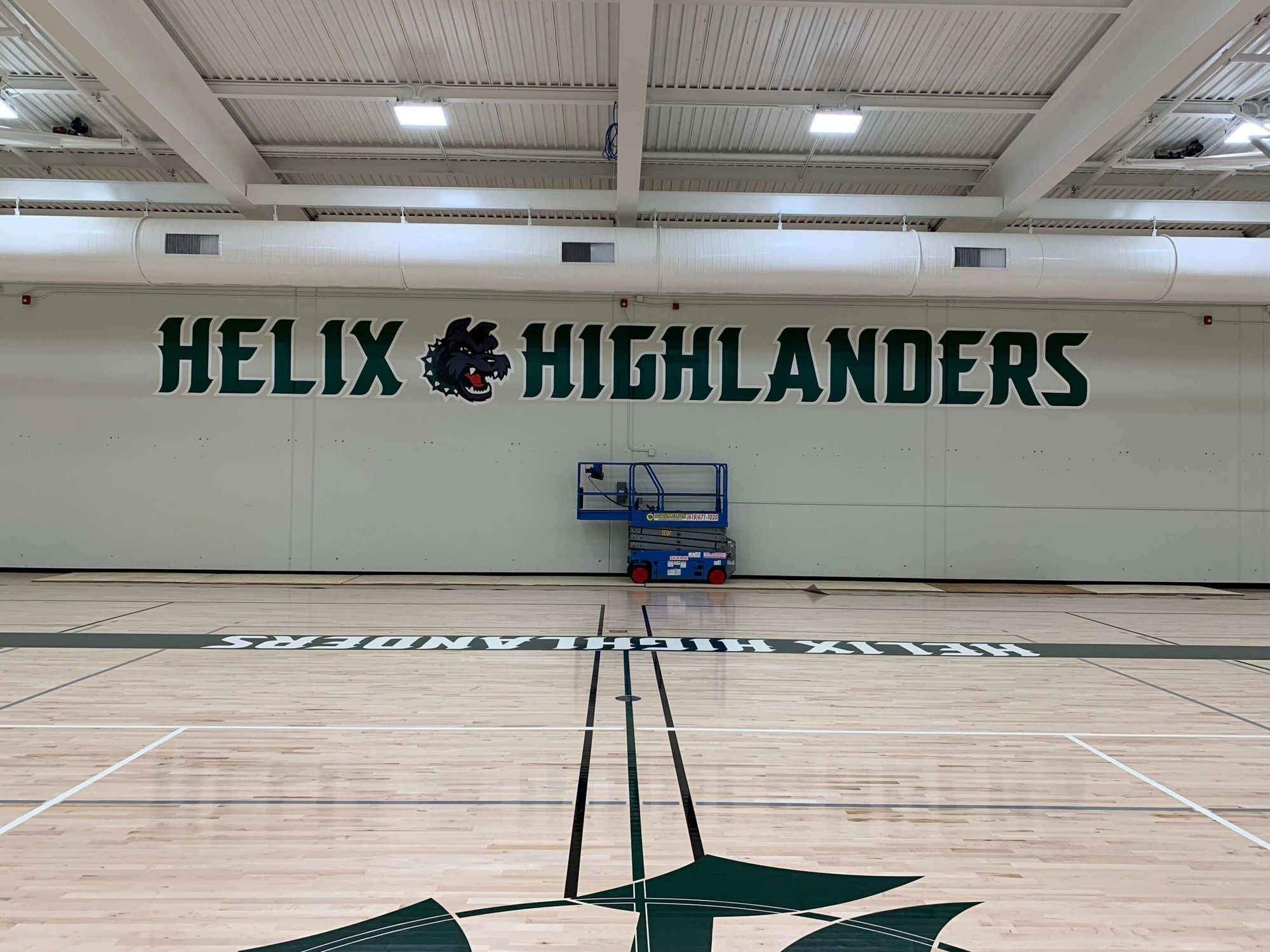 mascot and school gym wall decals