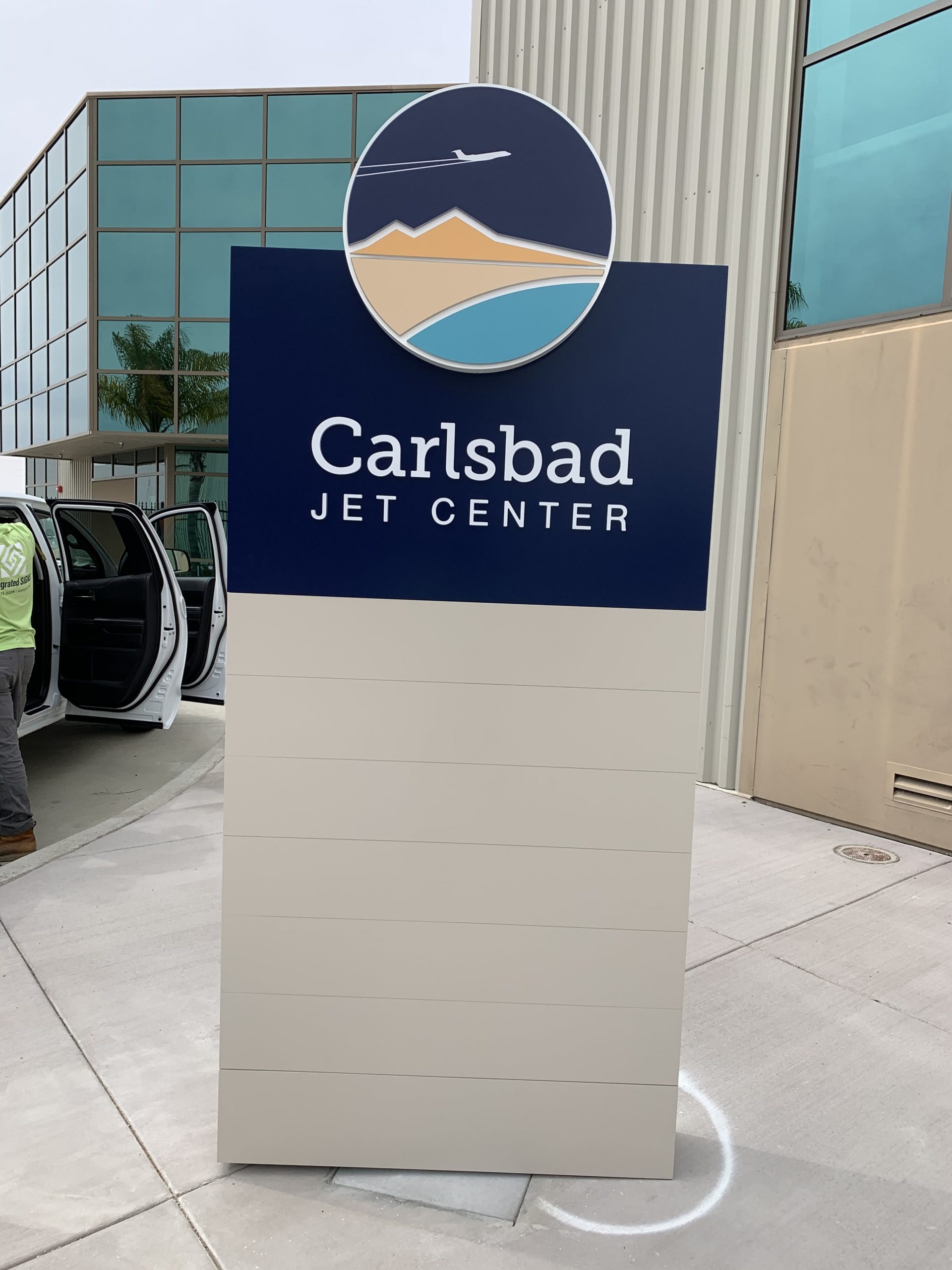 Carlsbad Jet Center sign by Integrated Signs