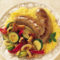 Grilled Sausage with Polenta and Vegetables