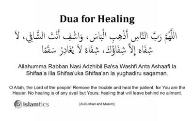 dua for healing Allahumma Rabban Nasi Adzhibil meaning in Arabic