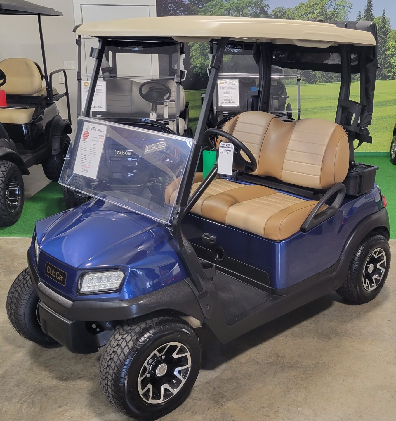 2023 Club Car Tempo Electric, Metallic Blue - Isle Golf Cars Inc.