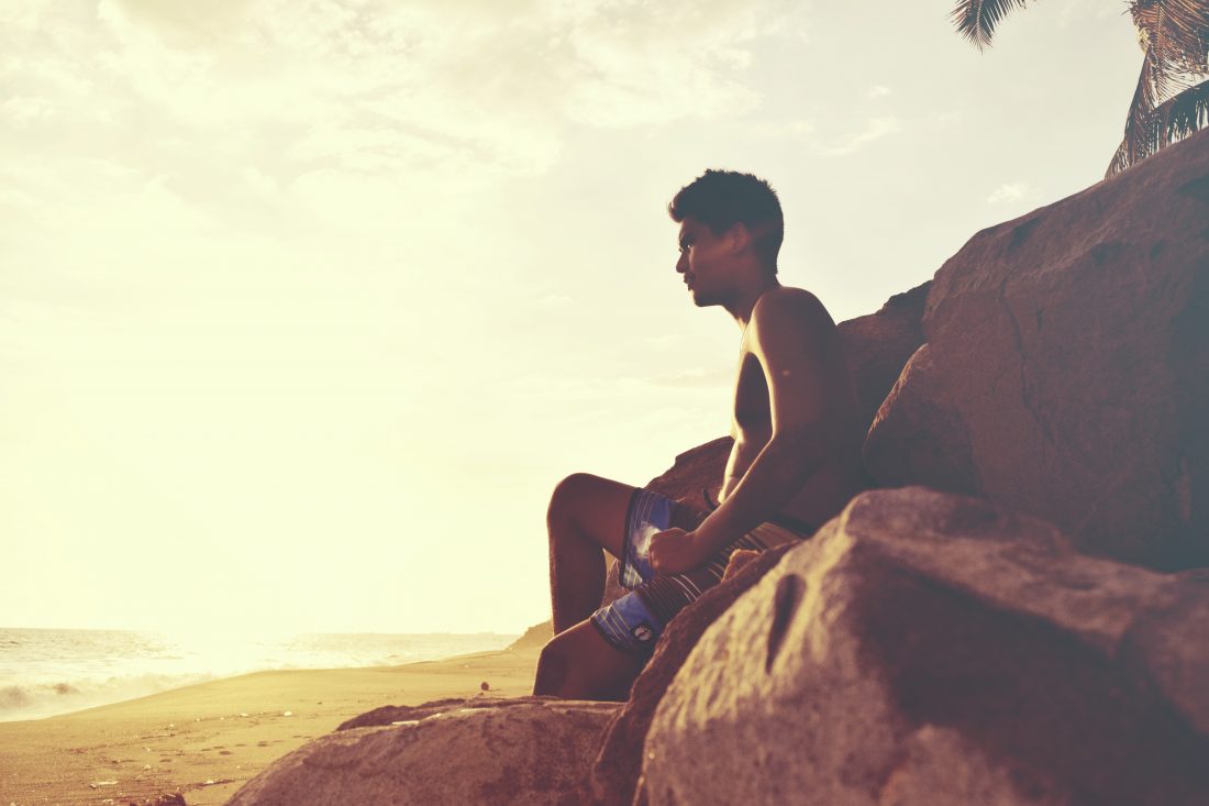 Free stock image of Man Relaxing At Beach