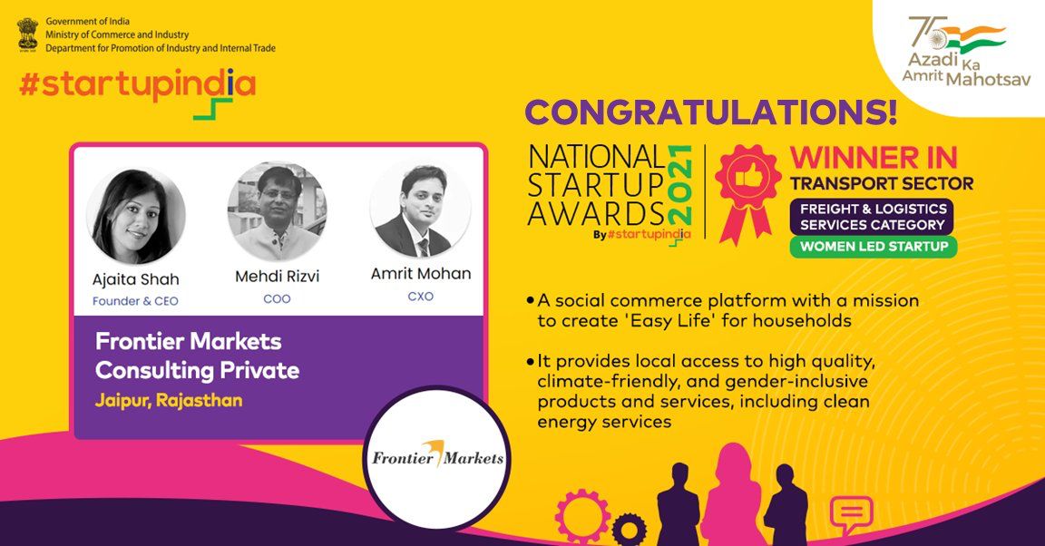 iStart Registered Startup won National Startup Award 2021