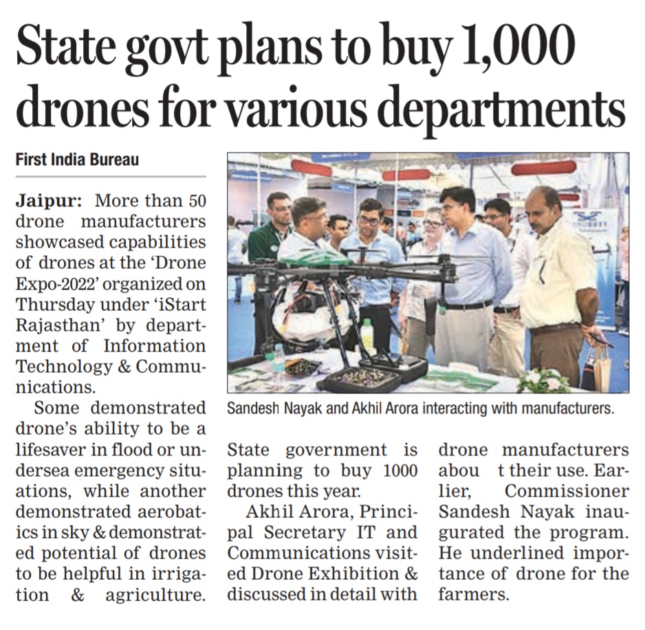 Rajasthan Drone Expo 2022 by DOIT&C