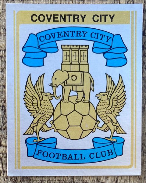 1980 ORIGINAL UNUSED PANINI FOOTBALL 80 STICKER COVENTRY CITY BADGE 86