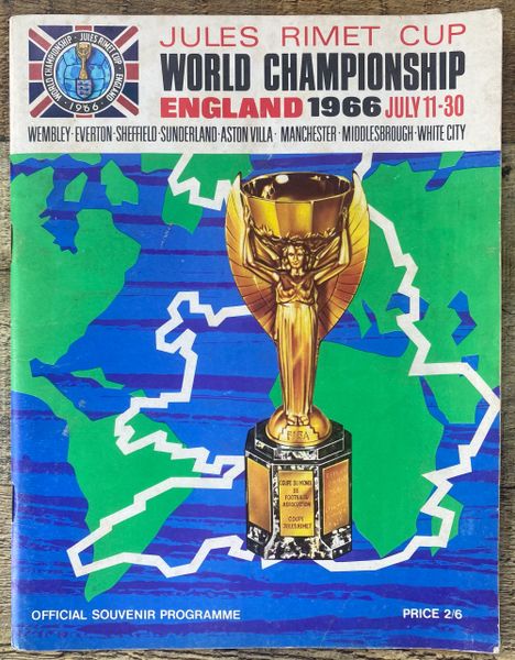 1966 ORIGINAL WORLD CUP FINALS TOURNAMENT PROGRAMME BROCHURE