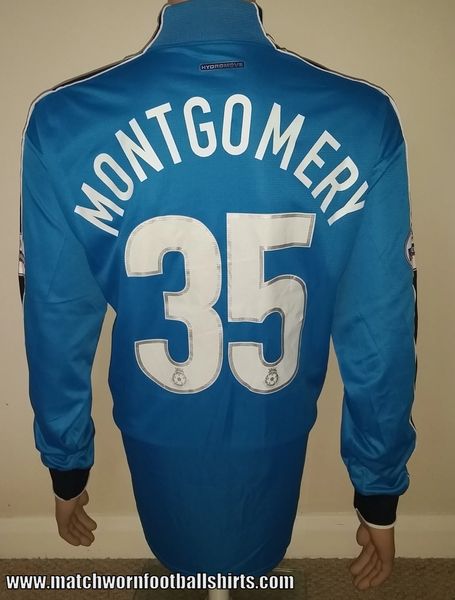 2003/04 CREWE ALEXANDRA MATCHWORN GOALKEEPERS SHIRT MONTGOMERY #35