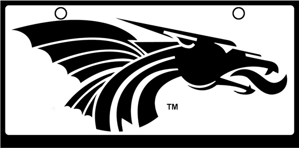 Hutchinson Community College Power Dragon Black on White