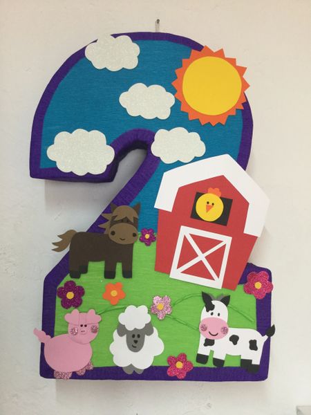 Farm number two pinata. Barn pinata. Number Farm pinata. Farm an | Aldi ...