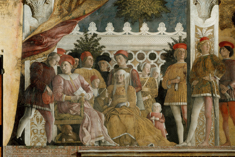 Andrea Mantegna, Ludovico Gonzaga e la sua corte, affresco della Camera degli Spos