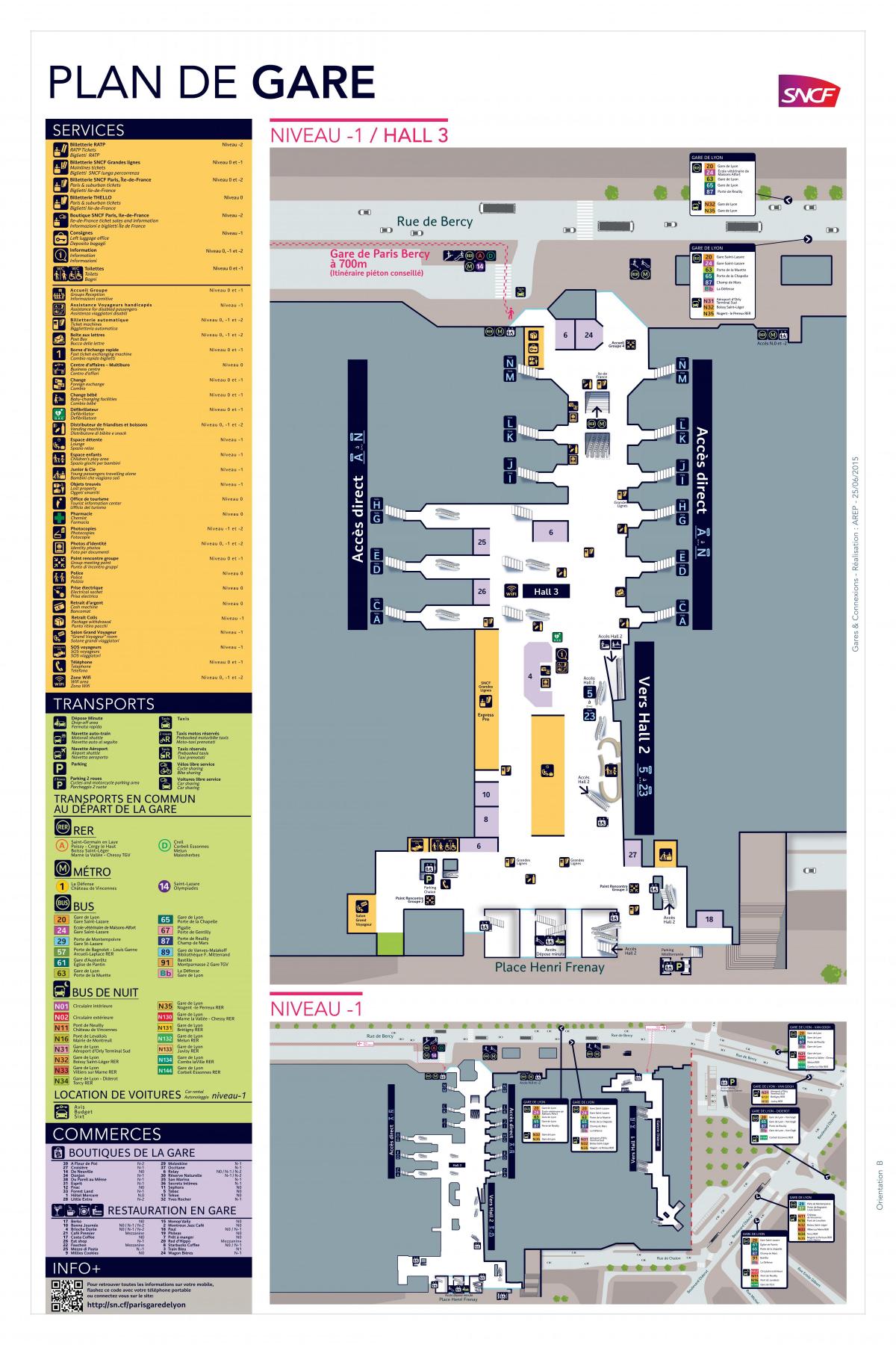 Mappa di Paris-Gare de Lyon, Padiglione 3