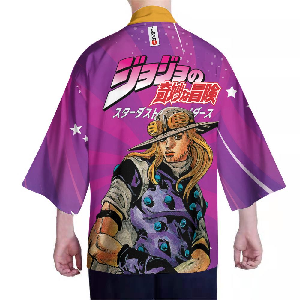 Jojo’s Bizarre Adventure Kimono – Gyro Zeppeli Kimono Custom Clothes ...