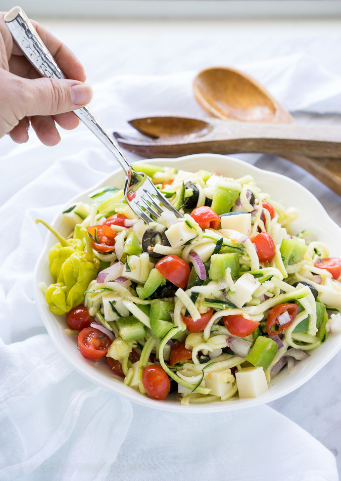 Antipasto Zoodle Salad